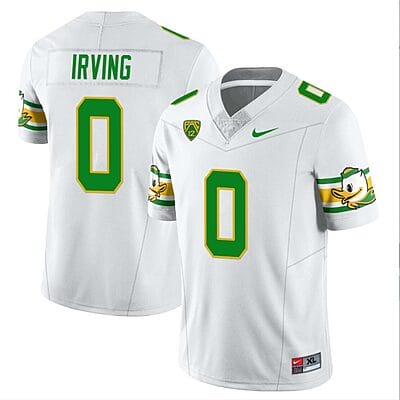 MarKeise Irving Jersey #0 Oregon Ducks ‘Mighty Oregon’ Throwback College Football Uniforms White