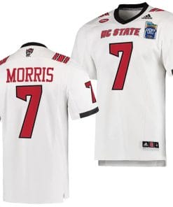 MJ Morris Jersey #7 NC State Wolfpack 2023 Pop-Tarts Bowl Football White