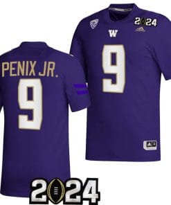 Michael Penix Jr Jersey #9 Washington Huskies 2024 College Football Playoff National Championship Purple