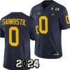 Mike Sainristil Jersey #0 Michigan Wolverines 2024 Football National Championship Playoff Navy