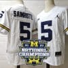 Mike Sainristil Jersey #5 Michigan Wolverines Football 2023 National Champions Patch White