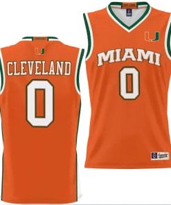 Matthew Cleveland Jersey #0 Miami Hurricanes NIL College Basketball Lightweight Orange