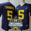 Mike Sainristil Jersey #5 Michigan Wolverines Football 2023 National Champions Patch Navy