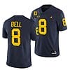 Michigan Wolverines TM 42 Patch Honor Tate Myre #25 Ronnie Bell Jersey #8 All Stitched Navy