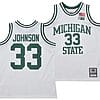 Magic Johnson Jersey #30 Michigan State Spartans 125th Basketball Anniversary 1990 Throwback White
