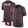 Marcus Major Jersey #24 Oklahoma Sooners Vapor Limited College Football Stitched Anthracite