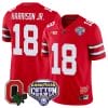 Marvin Harrison Jr Jersey #18 Ohio State Buckeyes Good Year Cotton Bowl Patch Football Scarlet