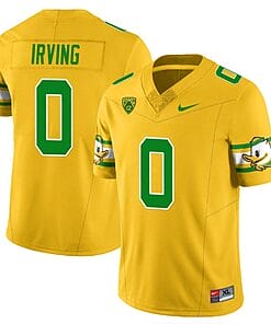 MarKeise Irving Jersey #0 Oregon Ducks ‘Mighty Oregon’ Throwback College Football Uniforms Yellow