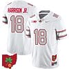 Marvin Harrison Jr Jersey #18 Ohio State Buckeyes Football Stitched Ohio Map Patch White
