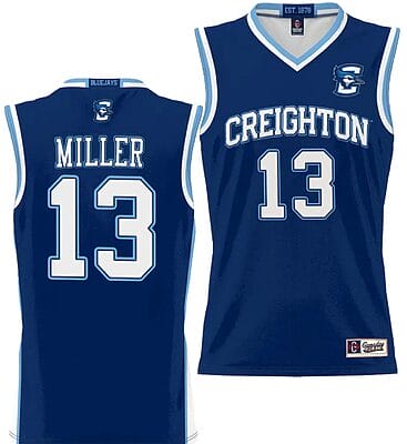 Mason Miller Jersey #13 Creighton Bluejays College NIL Basketball Lightweight Blue