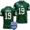 Miles Cross Jersey #19 Ohio Bobcats 2023 Myrtle Beach Bowl Patch College Football Green