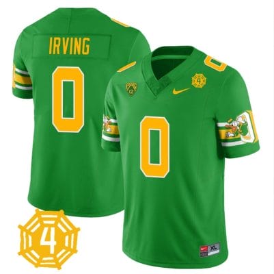 MarKeise Irving Jersey #0 Oregon Ducks Honor Spencer Webb Patch Football Green