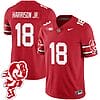 Marvin Harrison Jr Jersey #18 Ohio State Buckeyes Football 2023 Stitched Brutus Buckeye Patch Scarlet