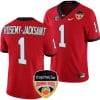 Marcus Rosemy Jacksaint Jersey #1 Georgia Bulldogs Orange Bowl Patch 2023 College Football Red