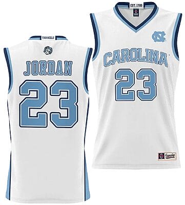 Michael Jordan Jersey #23 UNC Tar Heels Jersey NIL College Basketball Lightweight White