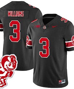 Miyan Williams Jersey #3 Ohio State Buckeyes Football 2023 Stitched Brutus Buckeye Patch Black