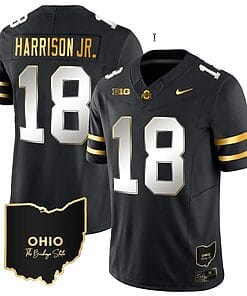 Marvin Harrison Jr Jersey #18 Ohio State Buckeyes College Football Stitched Special Vapor Limited Ohio Patch Black Limited