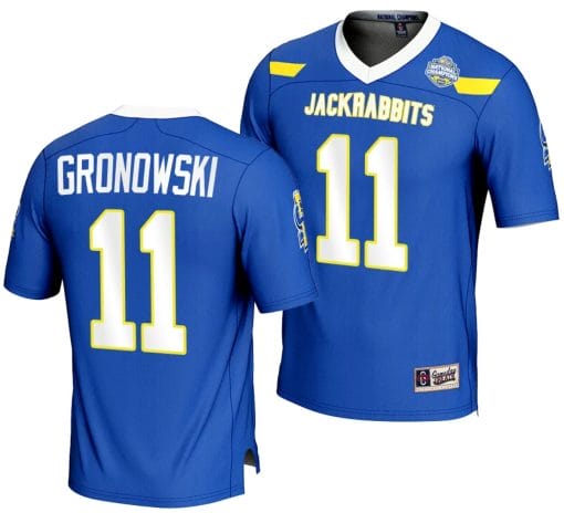 Mark Gronowski Jersey #11 South Dakota State Jackrabbits 2023 FCS Football National Champions Blue