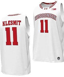 Max Klesmit Jersey #11 Wisconsin Badgers By the Players Basketball 2023-24 White