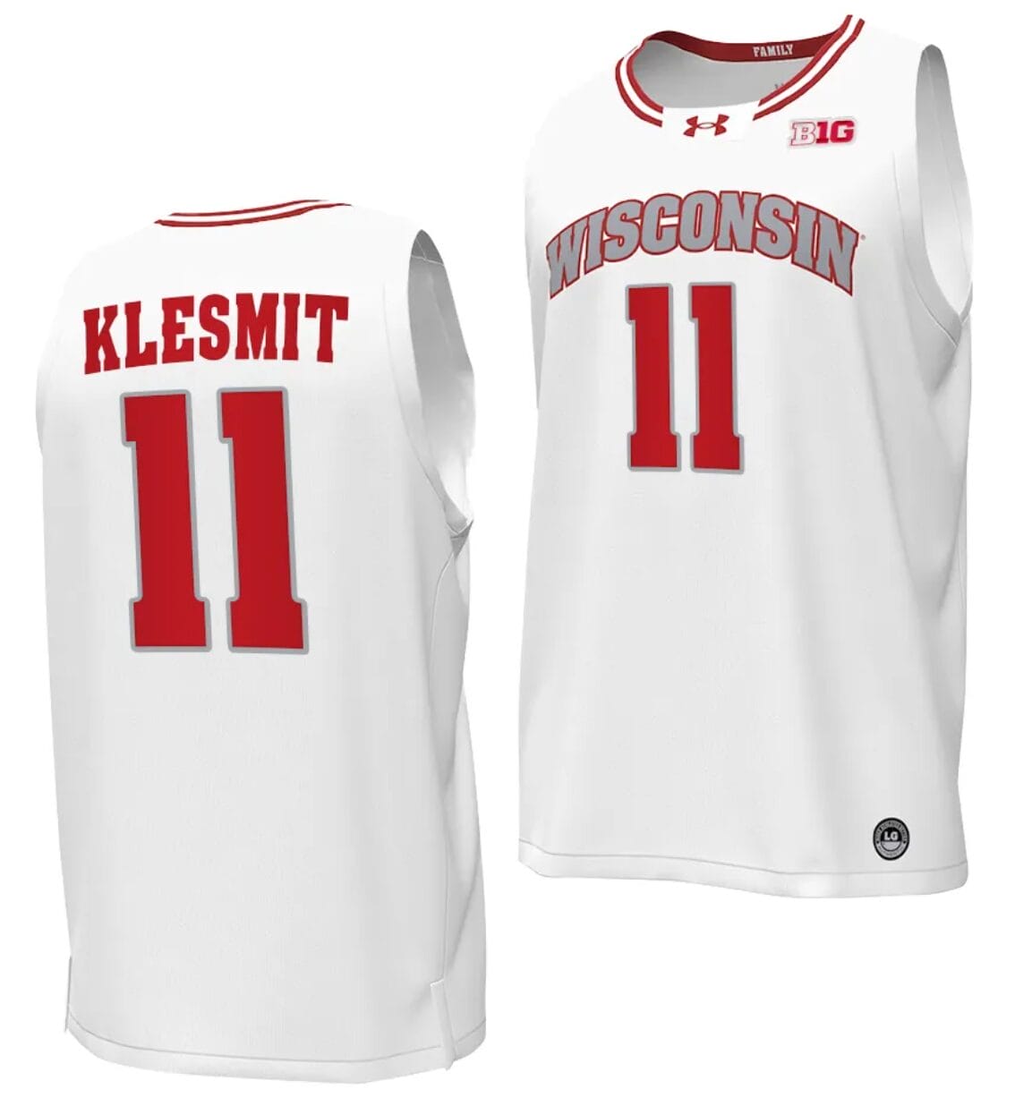 Max Klesmit Jersey #11 Wisconsin Badgers By the Players Basketball 2023-24 White