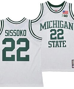 Mady Sissoko Jersey #22 Michigan State Spartans 125th Basketball Anniversary 1990 Throwback White