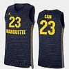 Marquette Golden Eagles Jamal Cain Jersey #23 College Basketball Navy