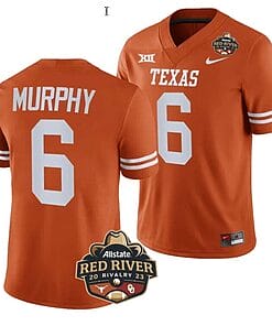 Maalik Murphy Jersey #6 Texas Longhorn Jersey Allstate Red River Vivalry Patch College Football Orange