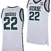Mady Sissoko Jersey #22 Michigan State Spartans Replica Basketball 2023-24 White