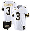Miyan Williams Jersey #3 Ohio State Buckeyes College Football Stitched Vapor Limited Gold Ohio Patch White Gold