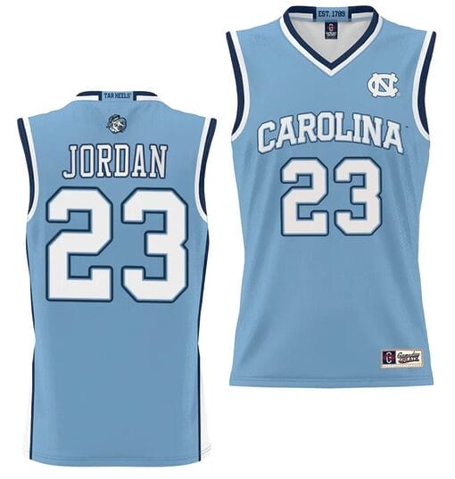 Michael Jordan Jersey #23 UNC Tar Heels NIL College Basketball Lightweight Blue