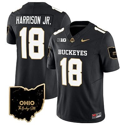 Marvin Harrison Jr Jersey #18 Ohio State Buckeyes College Football Stitched Special Vapor Limited Black