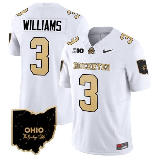 Miyan Williams Jersey #3 Ohio State Buckeyes College Football Stitched Special Vapor Limited White