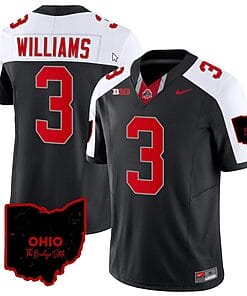 Miyan Williams Jersey #3 Ohio State Buckeyes College Football Stitched Vapor Limited Ohio Patch Black Alternate