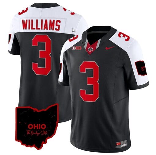 Miyan Williams Jersey #3 Ohio State Buckeyes College Football Stitched Vapor Limited Ohio Patch Black Alternate