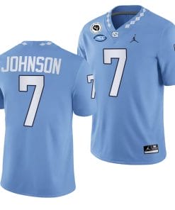 Max Johnson Jersey #7 North Carolina Tar Heels College Football Blue 2024