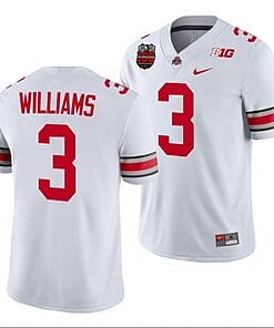 Miyan Williams Jersey #3 Ohio State Buckeyes Ohio Stadium Patch College Football White