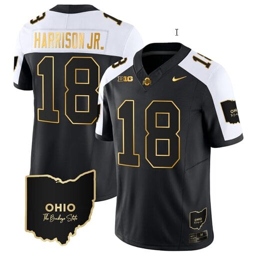 Marvin Harrison Jr Jersey #18 Ohio State Buckeyes College Football Stitched Special Vapor Limited Ohio Patch Alternate