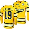Michigan Wolverines Adam Fantilli Jersey #19 NCAA Hockey Tournament Maize 2023
