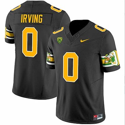 MarKeise Irving Jersey #0 Oregon Ducks ‘Mighty Oregon’ 1984 Throwback Football Uniforms Black