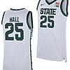 Malik Hall Jersey #25 Michigan State Spartans Replica Basketball 2023-24 White