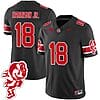 Marvin Harrison Jr Jersey #18 Ohio State Buckeyes Football 2023 Stitched Brutus Buckeye Patch Black