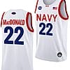 Mac MacDonald Jersey #22 Navy Midshipmen NASA-Themed Basketball uniform 2023-24 White