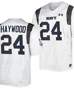 Maquel Haywood Jersey #24 Navy Midshipmen Premier Replica College Football White