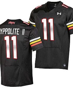 Maryland Terrapins Ruben Hyppolite I Jersey #11 College Football Black 2023 Replica Uniform