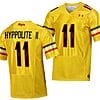 Maryland Terrapins Ruben Hyppolite II Jersey #11 College Football Gold 2023 Script Uniform