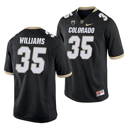 Mister Williams Jersey #35 Colorado Buffaloes College Football Game Black