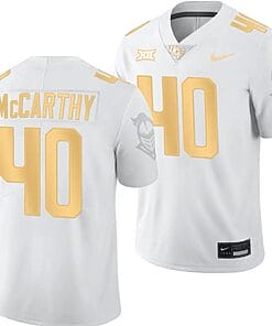 Mitch McCarthy Jersey #40 UCF Knights Light Mode College Football White Golden