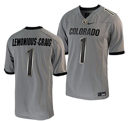 Montana Lemonious Craig Jersey #1 Colorado Buffaloes College Football Untouchable Game Grey