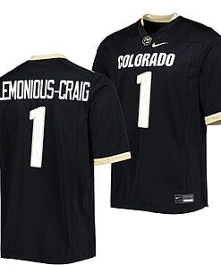 Montana Lemonious Craig Jersey #1 Colorado Buffaloes College Football Untouchable Replica Black