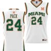 Nijel Pack Jersey #24 Miami Hurricanes NIL College Basketball Lightweight White